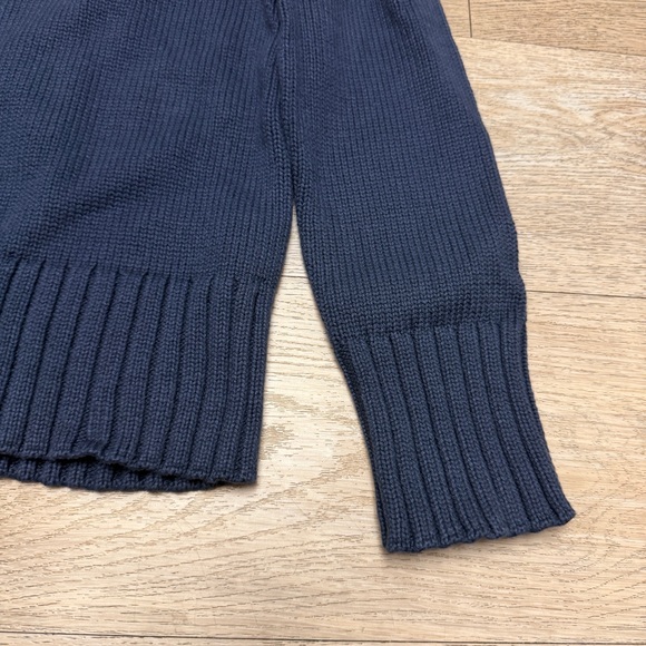 J Crew Navy Cotton Mock Neck Turtleneck Sweater in Navy Blue | SMALL NWT - Picture 3 of 12